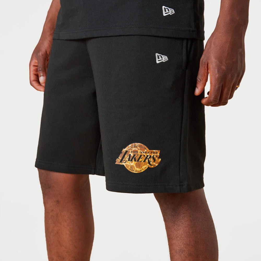 NBA Pantaloncini LA Lakers Team Stampa effetto acqua Neri