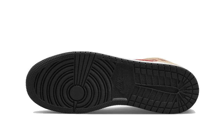 NIKE AIR JORDAN 1 MID BEIGE RED