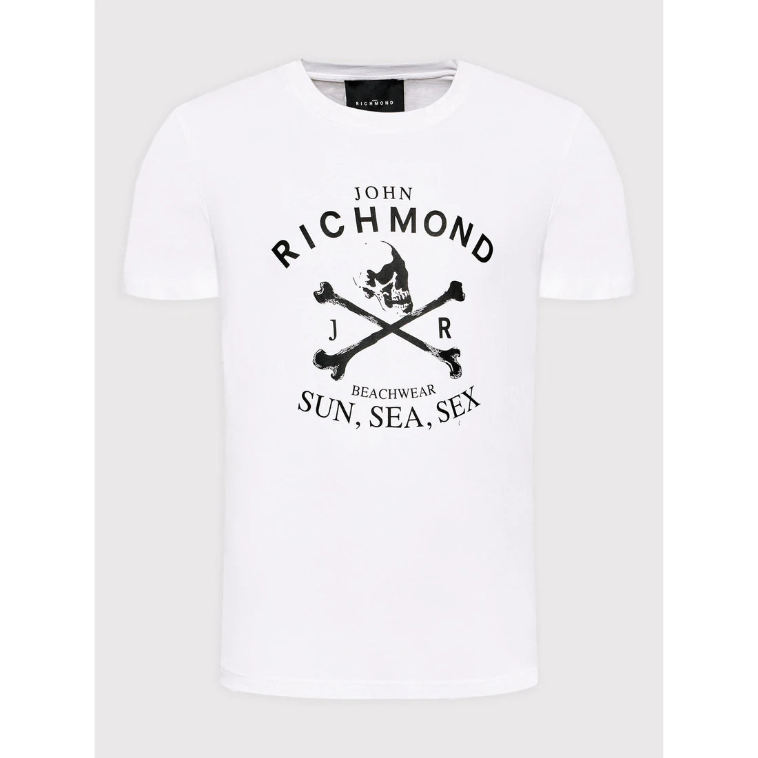 T-shirt JOHN RICHMOND stampa teschio bianco NEW COLLECTION