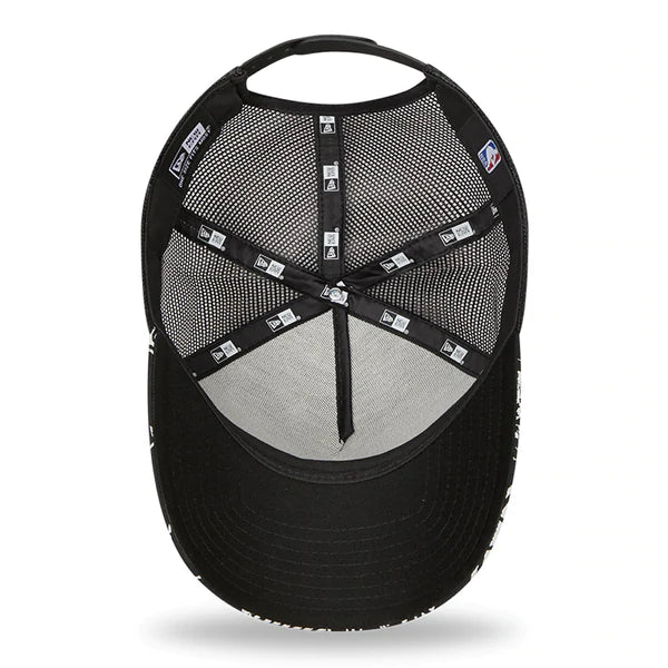 New Era Cappellino New Era NBA All Over Print Black A-Frame Trucker