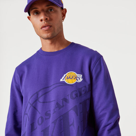 Felpa LA Lakers Washed Graphic Viola