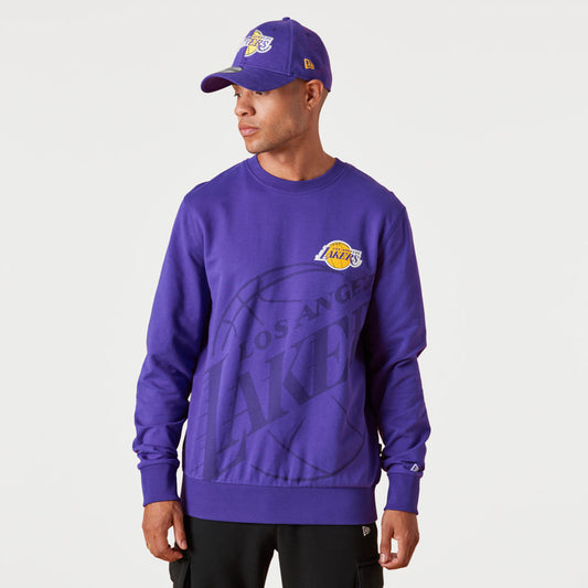 Felpa LA Lakers Washed Graphic Viola