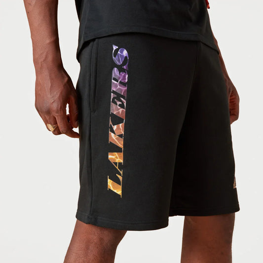 NBA Pantaloncini LA Lakers Team Stampa effetto acqua Neri