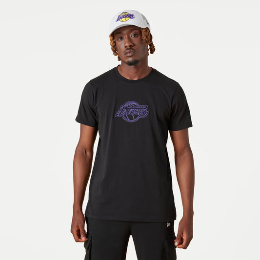 T-Shirt LA Lakers NBA Chain Stitch Nera