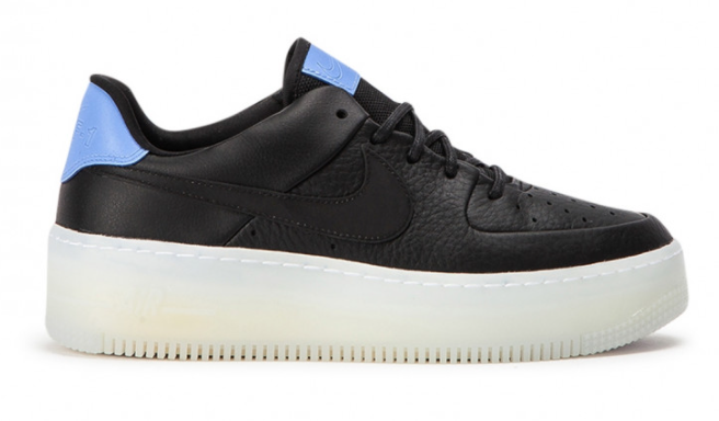 NIKE AIR FORCE 1 SAGE LOW LX (BLACK / BLUE)