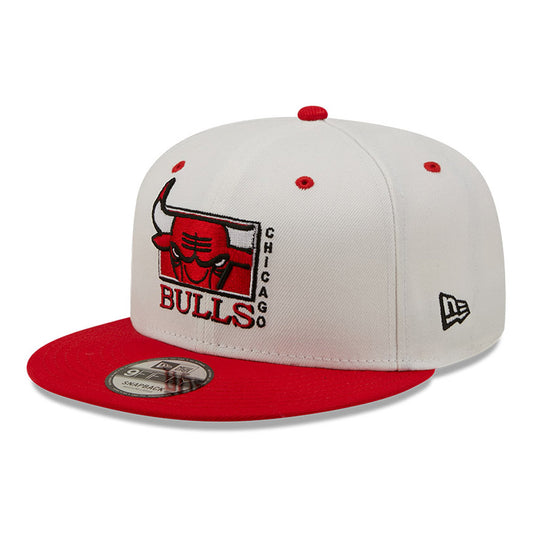 Cappellino 9FIFTY Snapback Chicago Bulls NBA Logo Bianco