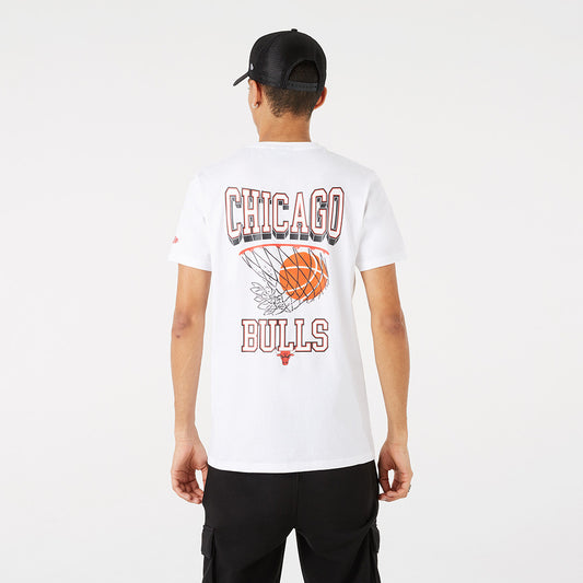 NEW ERA Chicago Bulls NBA Throwback Graphic T-Shirt Bianca