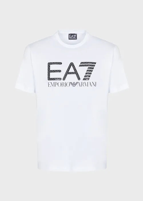 EA7 Graphic Series T-shirt in cotone con stampa a contrasto NEW COLLECTION